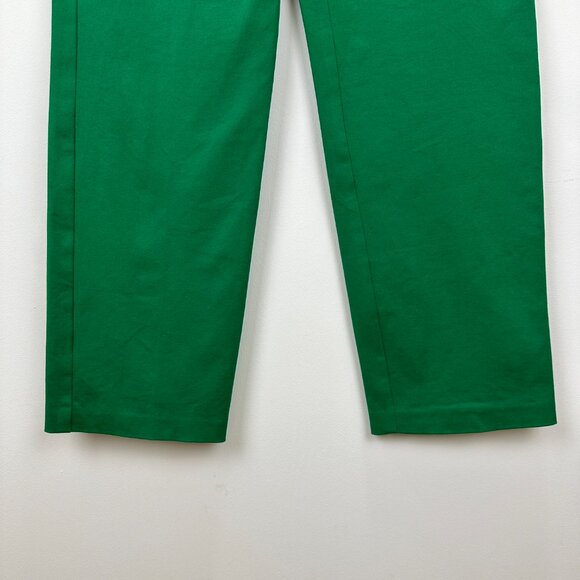 Boden Kew Bi Stretch Pants Green Womens US 2 Long Cotton Tapered Straight Ankle - Picture 9 of 16